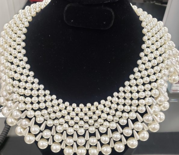 Large White Bead Necklace