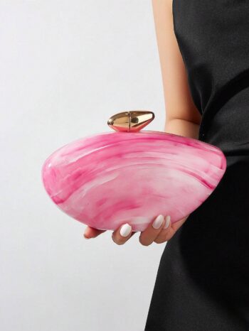 Fashionable Multicolor Acrylic Clutch Bag For Women