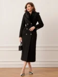 Modely Borg Collar Double Breasted Overcoats For Women’s